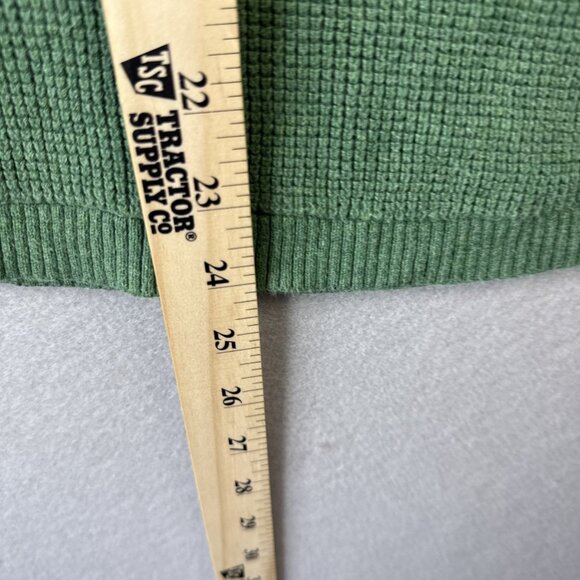 Lauren Ralph Lauren Waffle Knit Hoodie Women's L Green Label‎ Sweater Pullover - Picture 6 of 10